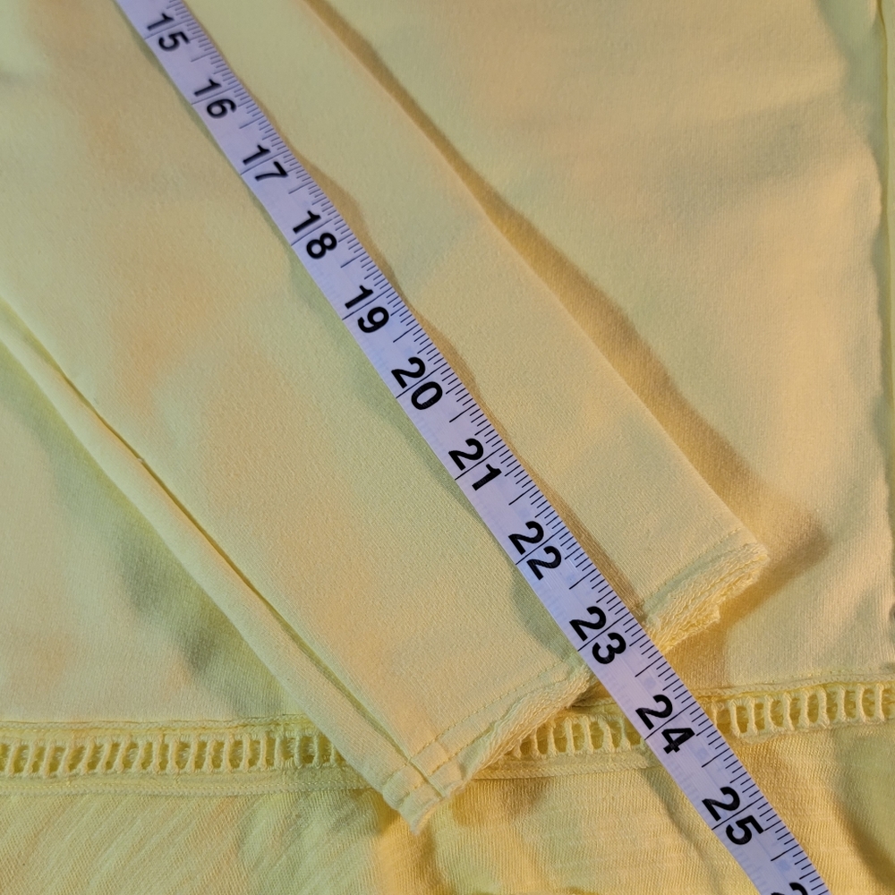 Neon Buddha Yellow Bohemian Coastal Ruffle Hem Top Women's Size Petite Small - Picture 14 of 14